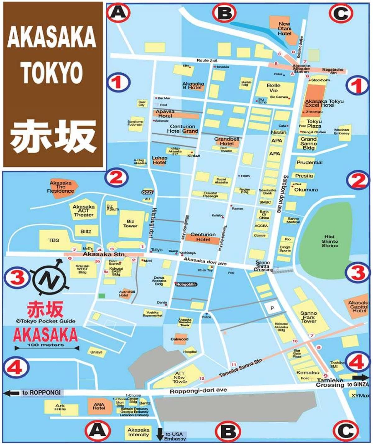 خريطة أكاساكا بطوكيو