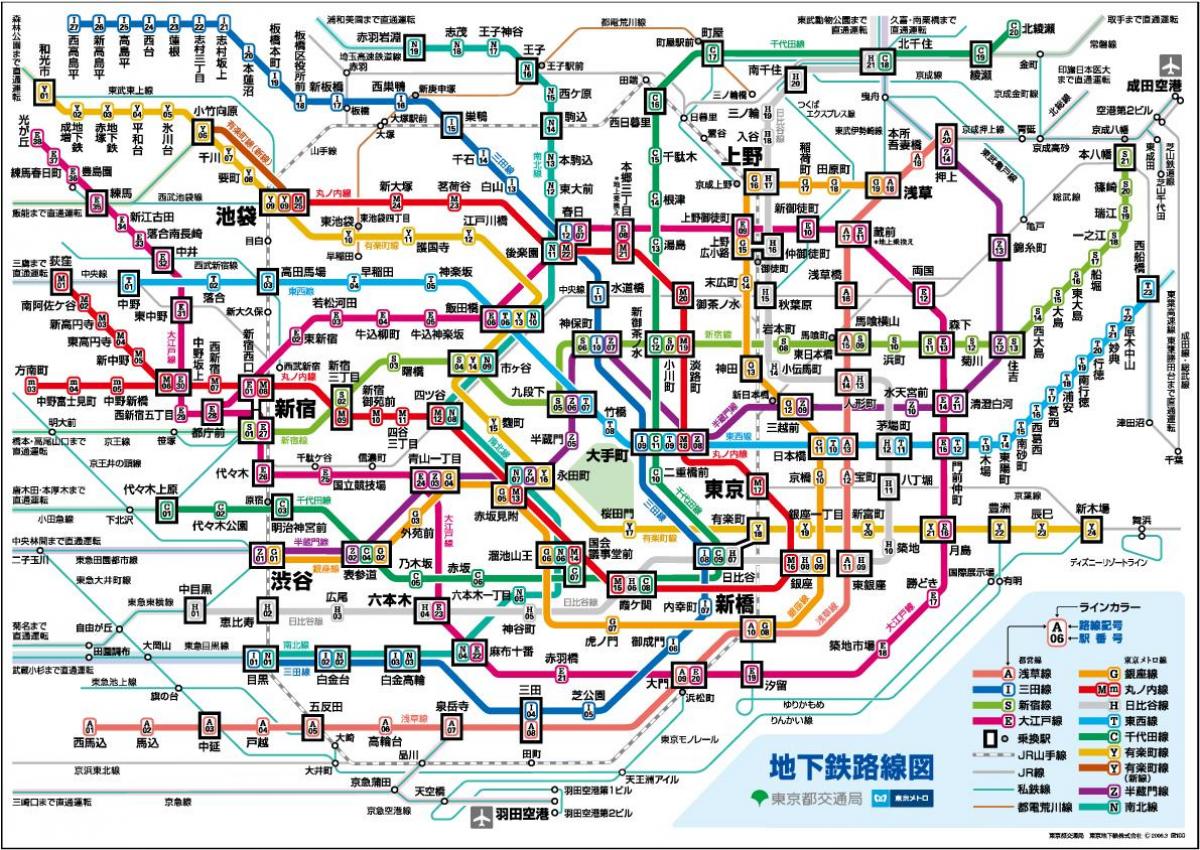 خريطة طوكيو في الصينية