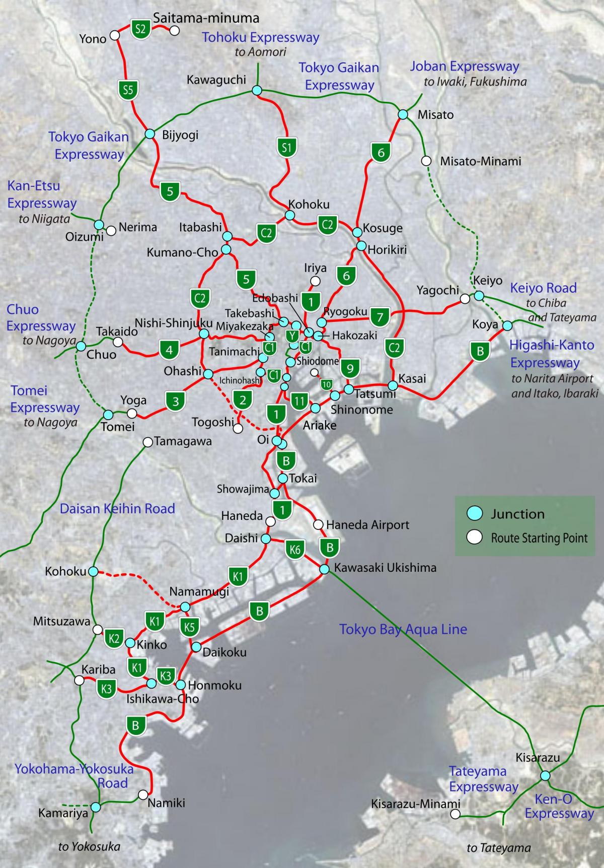خريطة طوكيو السريع