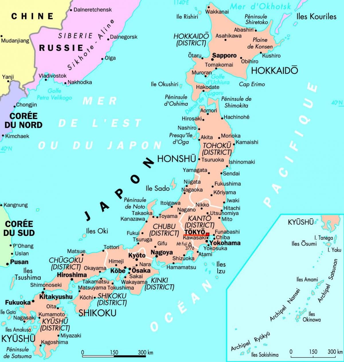 خريطة اليابان طوكيو