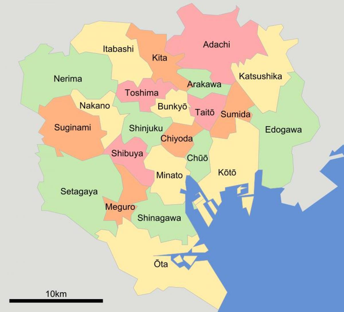 خريطة طوكيو أجنحة