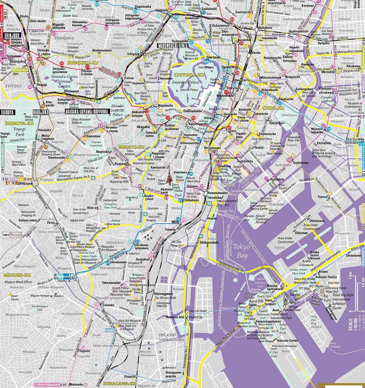 وسط طوكيو خريطة