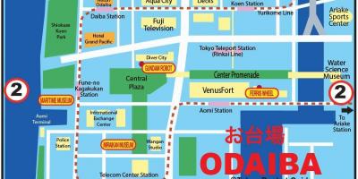 Odaiba طوكيو خريطة