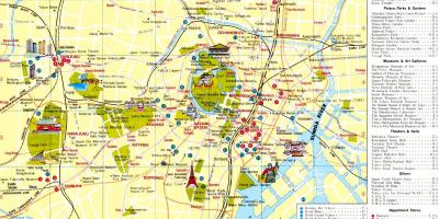 طوكيو مناطق الجذب السياحي خريطة