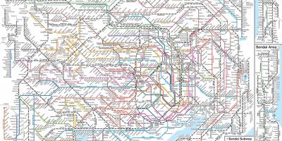 اليابان السكك الحديدية خريطة طوكيو