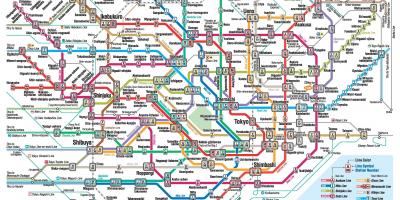 طوكيو خريطة النقل العام