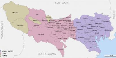 خريطة طوكيو المحافظات