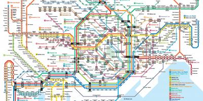 وتقع محطة قطار طوكيو خريطة