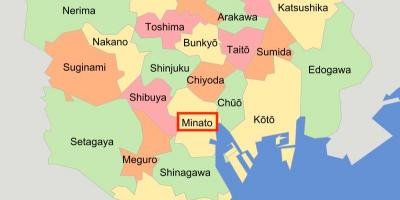 ميناتو كو طوكيو خريطة